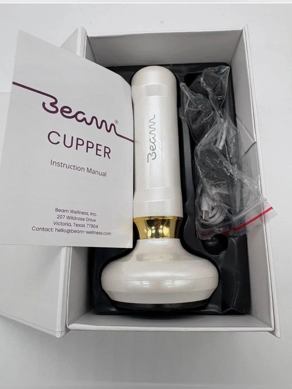 Cupper White & Gold Electronic Cupping Device